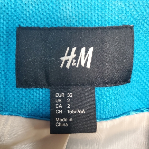H&M Aqua Blue Blazer Business Jacket - Picture 3 of 8